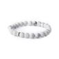 Preview: Armband mit 8 mm mattem Howlith-Stein - Alpha Mat White